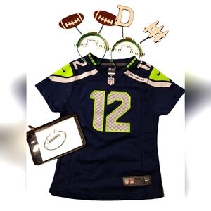Seattle Seahawks 12th Man Game Day Set Of 4 Shirt, Clear Game Bag, Two Bobbles